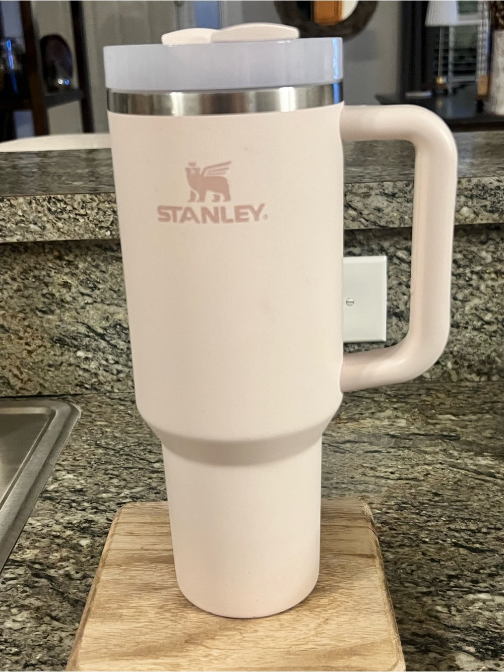 Stanley Pale Pink Insulated Travel Mug with Handle